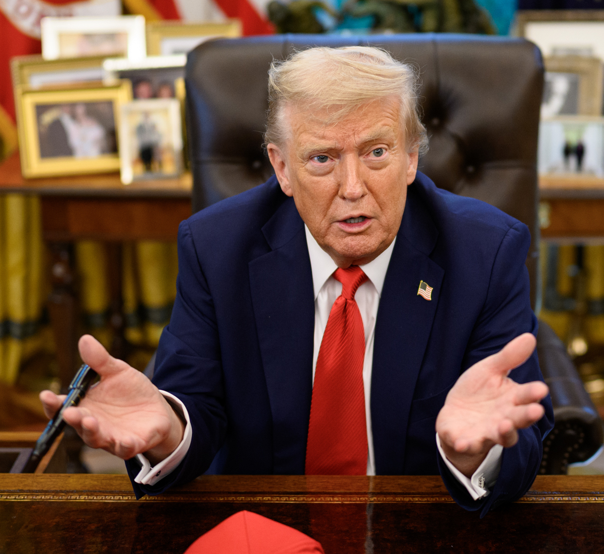 President Donald J. Trump in the Oval Office, August 25, 2025.