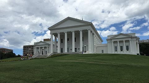 The Virginia State Capitol building in Richmond, Virginia, 2017.