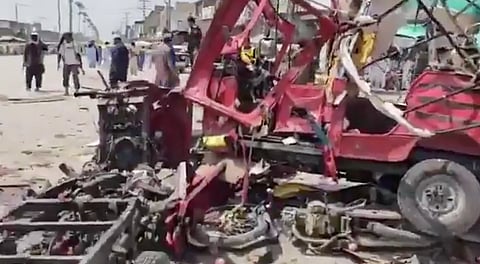 Scenes from the site of the explosion.
