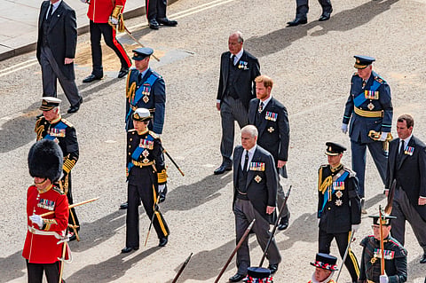 The funeral procession for Queen Elizabeth II, 19 September 2022.