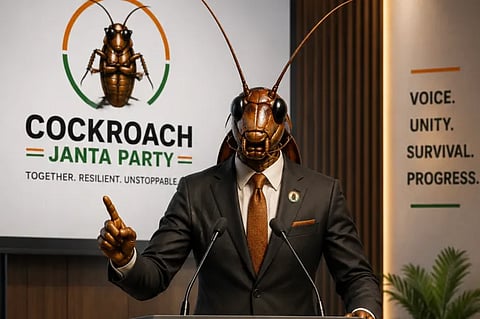 Image displayed on the Cockroach Janta Party’s official website.