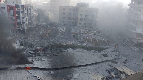 Israeli airstrike that targeted a building near Jabal Amel Hospital in Tyre, Lebanon, causing casualties and damage to the hospital and its vicinity.