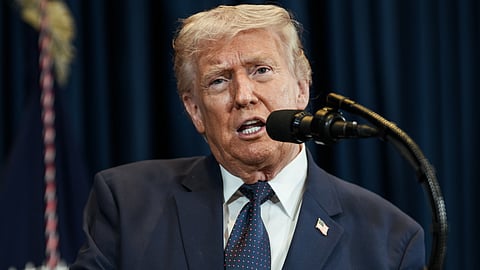 President Donald J. Trump delivers remarks at a press conference, March 9, 2026.