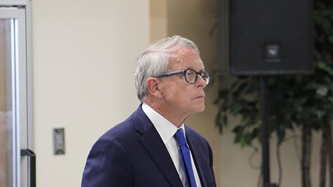 Ohio Governor Mike DeWine visiting Pickaway-Ross Career and Technology Center in Chillicothe, Ohio, 2022.