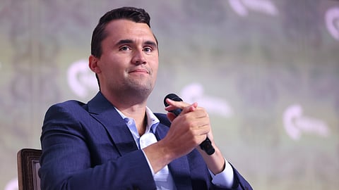 Charlie Kirk speaking with attendees at the 2025 Young Women's Leadership Summit at the Gaylord Texan Resort & Convention Center in Grapevine, Texas, 13 June 2025.