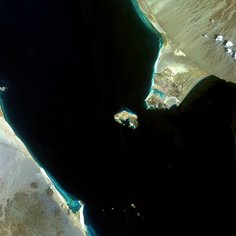 Bab-el-Mandeb Strait, Red Sea.