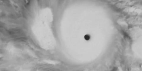 A satellite image of Hurricane Polo.