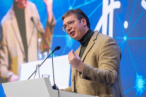 Aleksandar Vučić, leader of the right-wing Serbian Progressive Party.