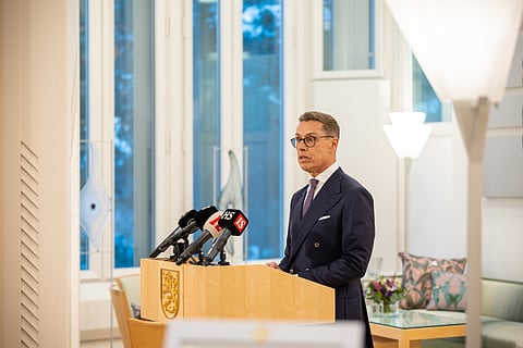 Presidentti Alexander Stubb tapasi suomalaista mediaa Mäntyniemessä tiistaina