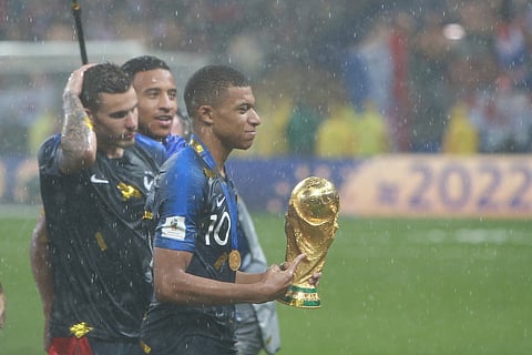 Kylian Mbappé in 2018.