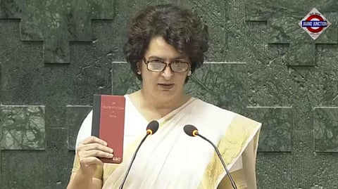 Priyanka Gandhi takes oath as Wayanad MP