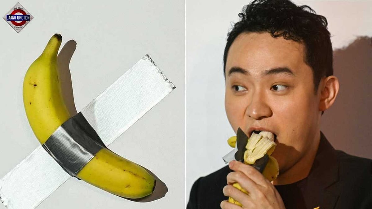 Watch: Man who bought duct-taped banana for Rs 52 crore eats it