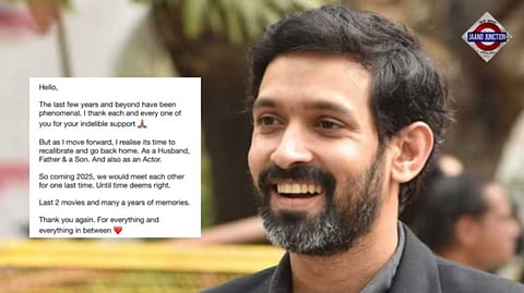Vikrant Massey announces break from films.
