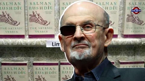 The Satanic Verses by Salman Rushdie book at Bahrisons book store Khan Market, in New Delhi