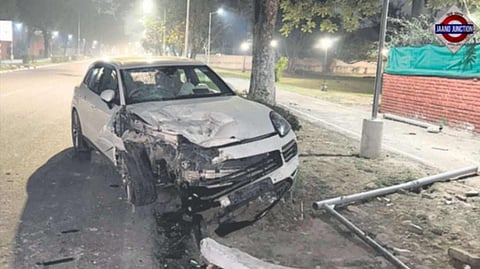 Chandigarh crash: 1 killed, scooter split in two after being dragged by Porsche