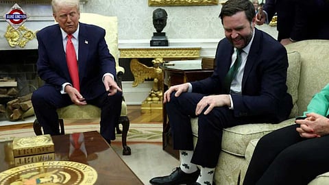 Trump says he was 'impressed' by Vice President's sock choice.