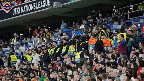 Fan dies after fall during UEFA Nations League.