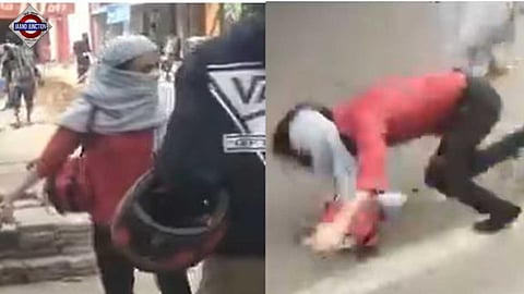 The Rapido driver has slapped the woman when she confronted him over jumping signals as well.