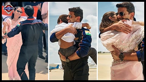 Shubhanshu Shukla meeting his family