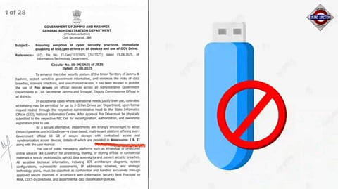 Use Of Pen Drives, WhatsApp Banned In J&K Government Departments
