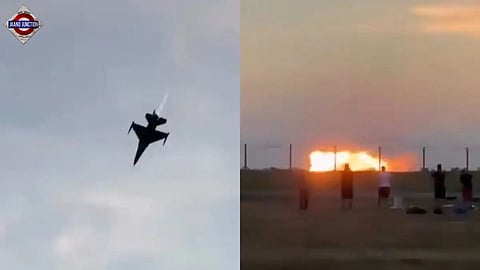 A Polish F-16 crashed during airshow practice in Poland's Radom.