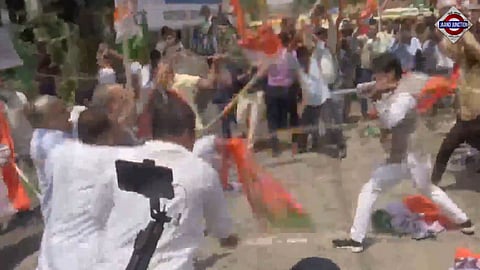 Congress-BJP workers clash in Patna as BJP stages protest over PM Modi abuse issue