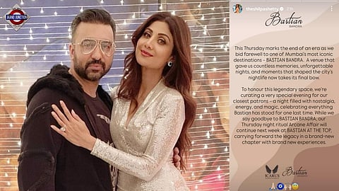 Shilpa Shetty announces that Bastian Bandra is shutting down.