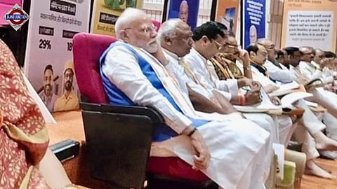 Prime Minister Narendra Modi attended the BJP MPs’ workshop at the GMC Balayogi Auditorium.