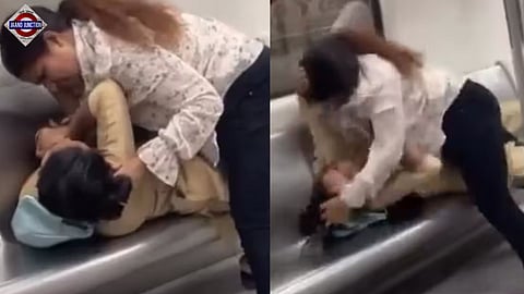 Some passengers tried to intervene and stop the fight.