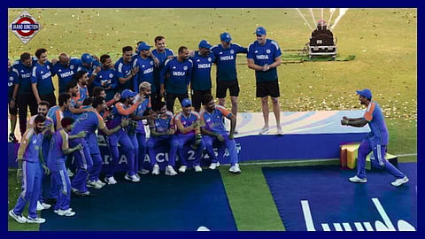 Suryakumar celebrated with the team without the title