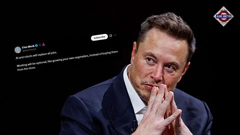 Elon Musk says AI will take every job and humans will be free to grow vegetables