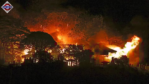 Massive fire in southwestern Japan 