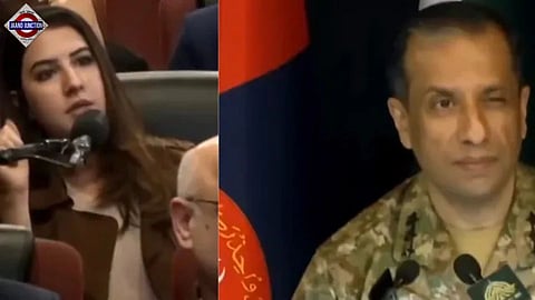 Lt Gen Ahmed Sharif Chaudhry sparked outrage after winking at a woman journalist during a press briefing.