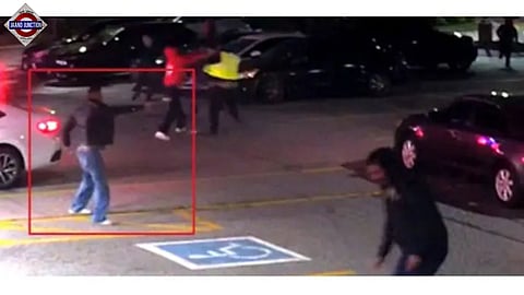 Canada truckers' shoot-out caught on video.