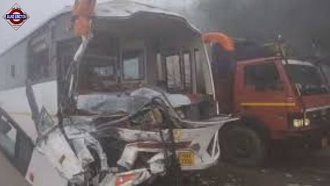 Dense fog led to a multi-vehicle accident in Haryana's Rewari district on Sunday morning. 
