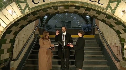Zohran Mamdani took his oath of office at an abandoned subway station beneath City Hall.