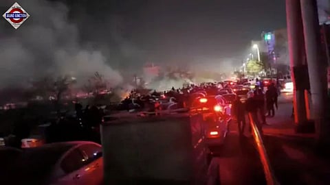Protesters gather amid evolving anti-government unrest in Mashhad in Iran, on January 10, 2026.