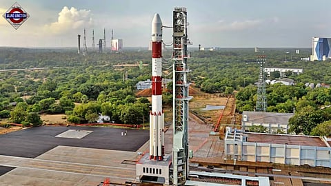 The PSLV-C62 rocket stands ready at Sriharikota for a historic mission that will launch a fleet of 16 satellites into the void of space.