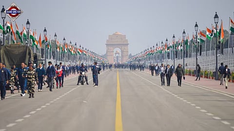 The Kartavya Path is all decked up to present an unforgettable amalgamation of 150 years of the national song Vande Mataram.