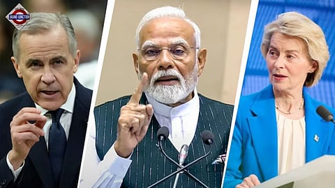 Canada's Mark Carney, PM Modi and EU chief Ursula von der Leyen