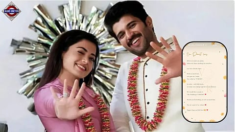 Rashmika Mandanna and Vijay Deverakonda have made their relationship official and announced their wedding.