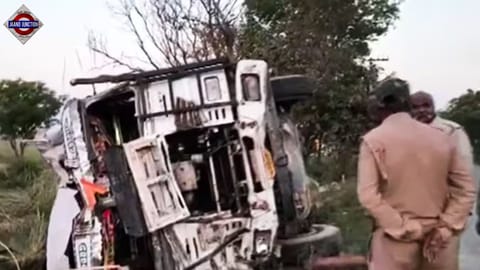 Six people were killed and seven injured after a bus returning from a wedding procession rammed into a truck.