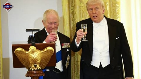 Britain's King Charles III with US President Donald Trump during a State Dinner at White House.