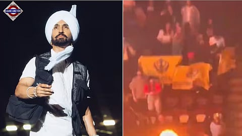 Diljit Dosanjh reacts to protesters during Canada show