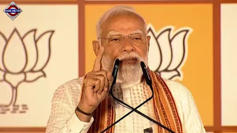 PM Narendra Modi at BJP headquarters In New Delhi. 