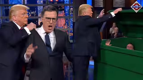 Trump shares AI video of Stephen Colbert and him