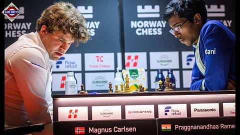 Praggnanandhaa beat Magnus Carlsen twice in Norway Chess. 