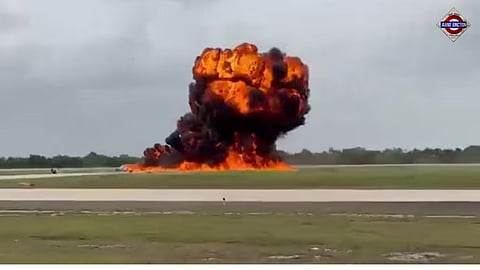 Video: Private jet crashes, bursts into flames during emergency landing; 2 dead