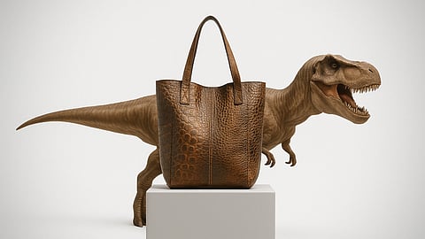 The world's first T-Rex cell-based leather handbag attracted global attention but remained unsold at auction.