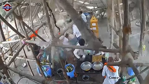 Heavy crowd present during accident caused panic.